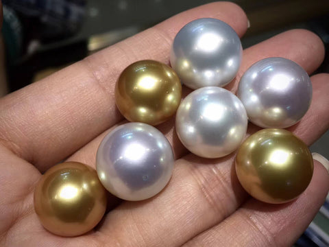 Golden south sea loose pearls