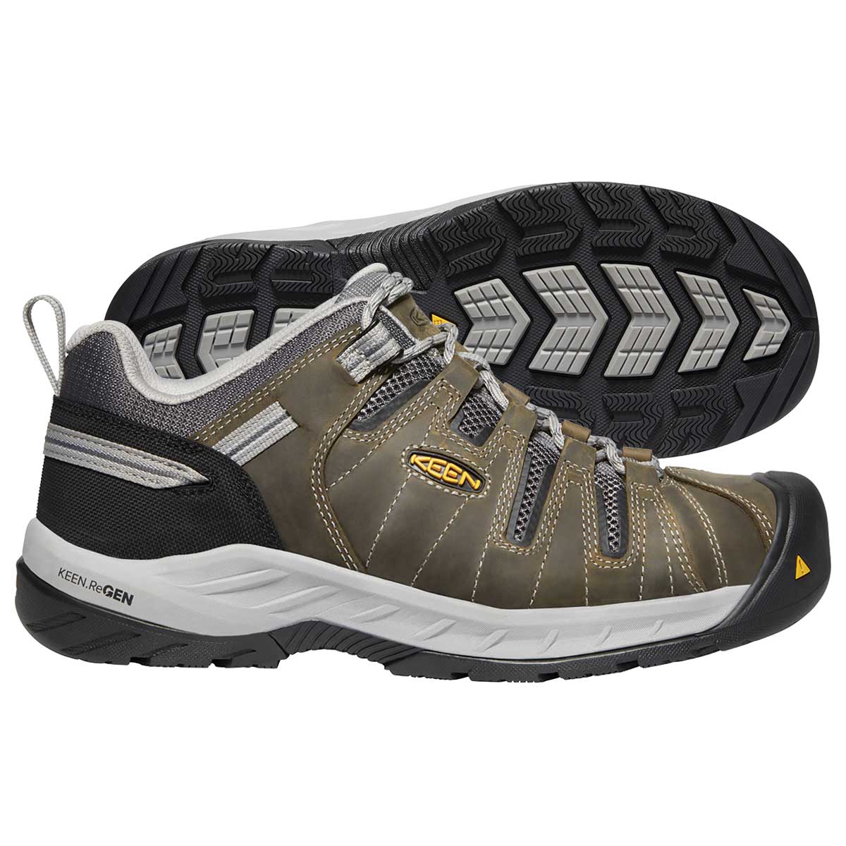 KEEN Utility Flint II Steel Toe Work Shoe, Gargoyle/Paloma