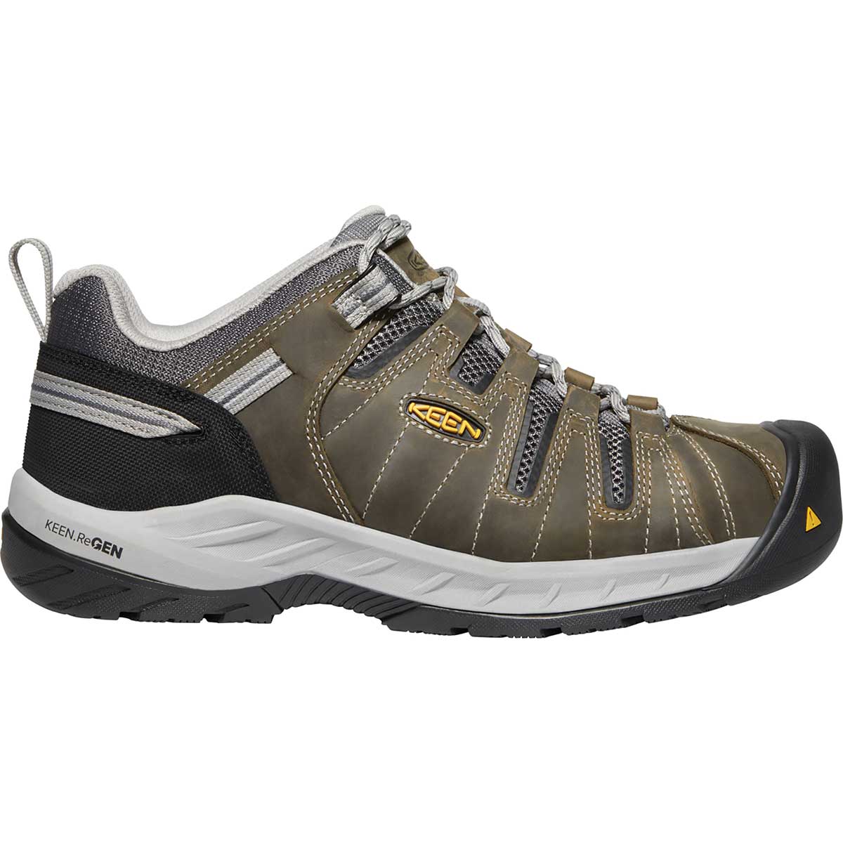 KEEN Utility Flint II Steel Toe Work Shoe, Gargoyle/Paloma