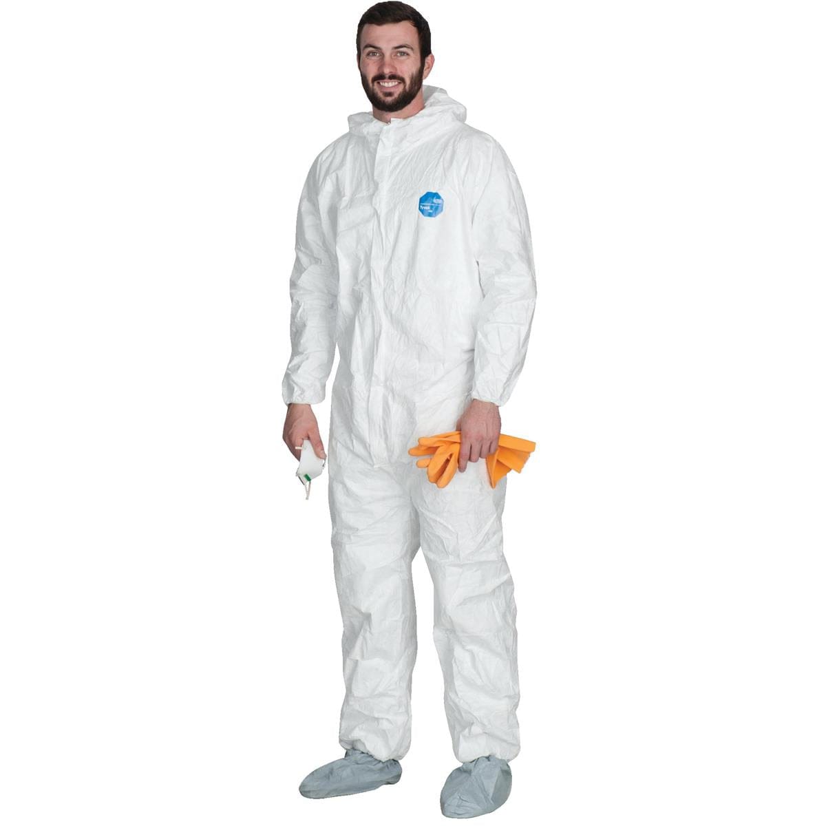 DuPont Tyvek 400 Hooded Coveralls with Elastic Wrists & Booties