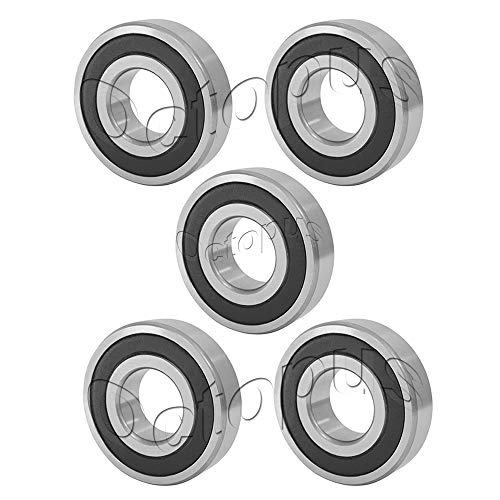 KOB 5 Pcs Premium R12 2RS Rubber Sealed Deep Groove Ball Bearing 3/4x1-5/8x7/16