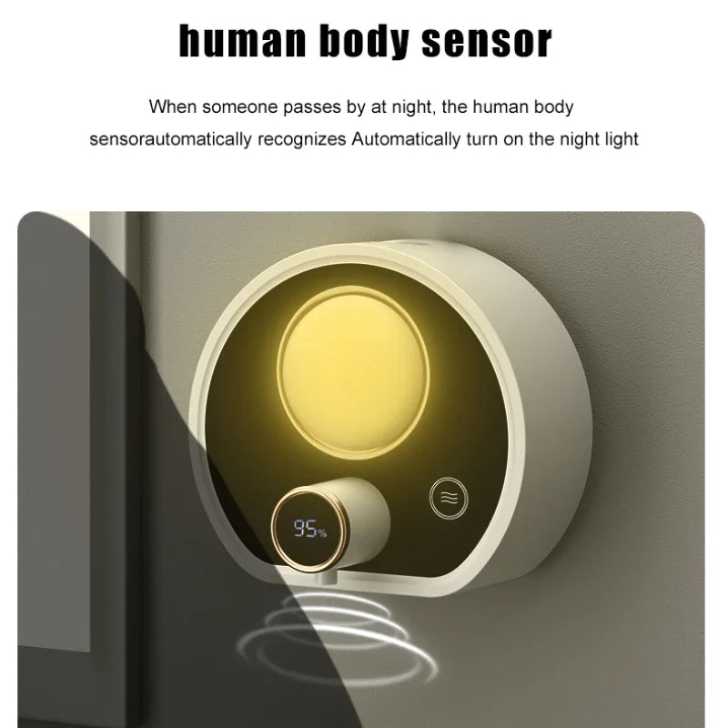 New Automatic Soap Dispenser Wall mounted Sensor Soap Dispenser Smart Infrared Foam Soap Dispenser With NightLight For Bathroom
