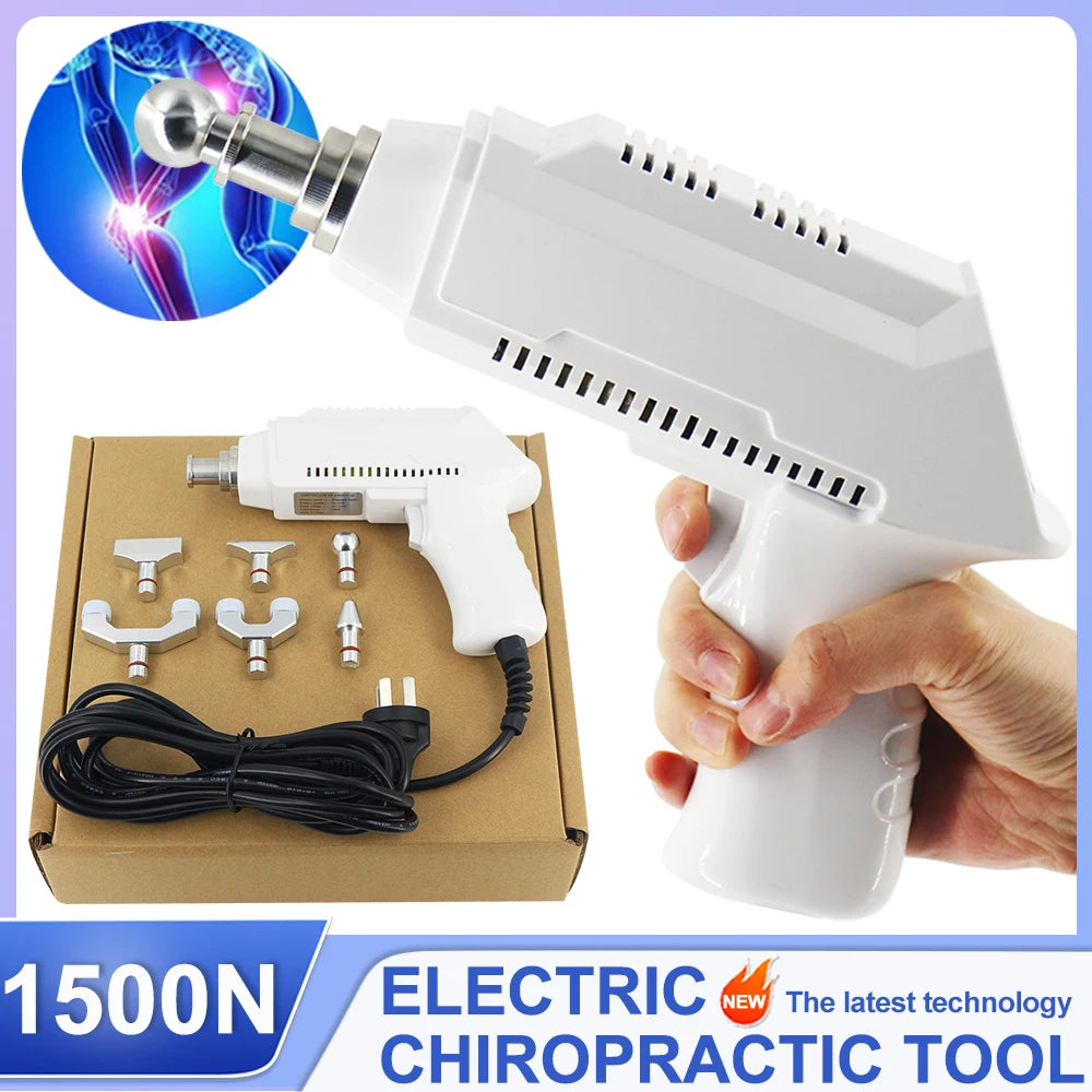 1500N Electric Correction Gun Spinal Adjustable Instrument Impulse Spine Cervical Body Massager Chiropractic Adjusting Tools New