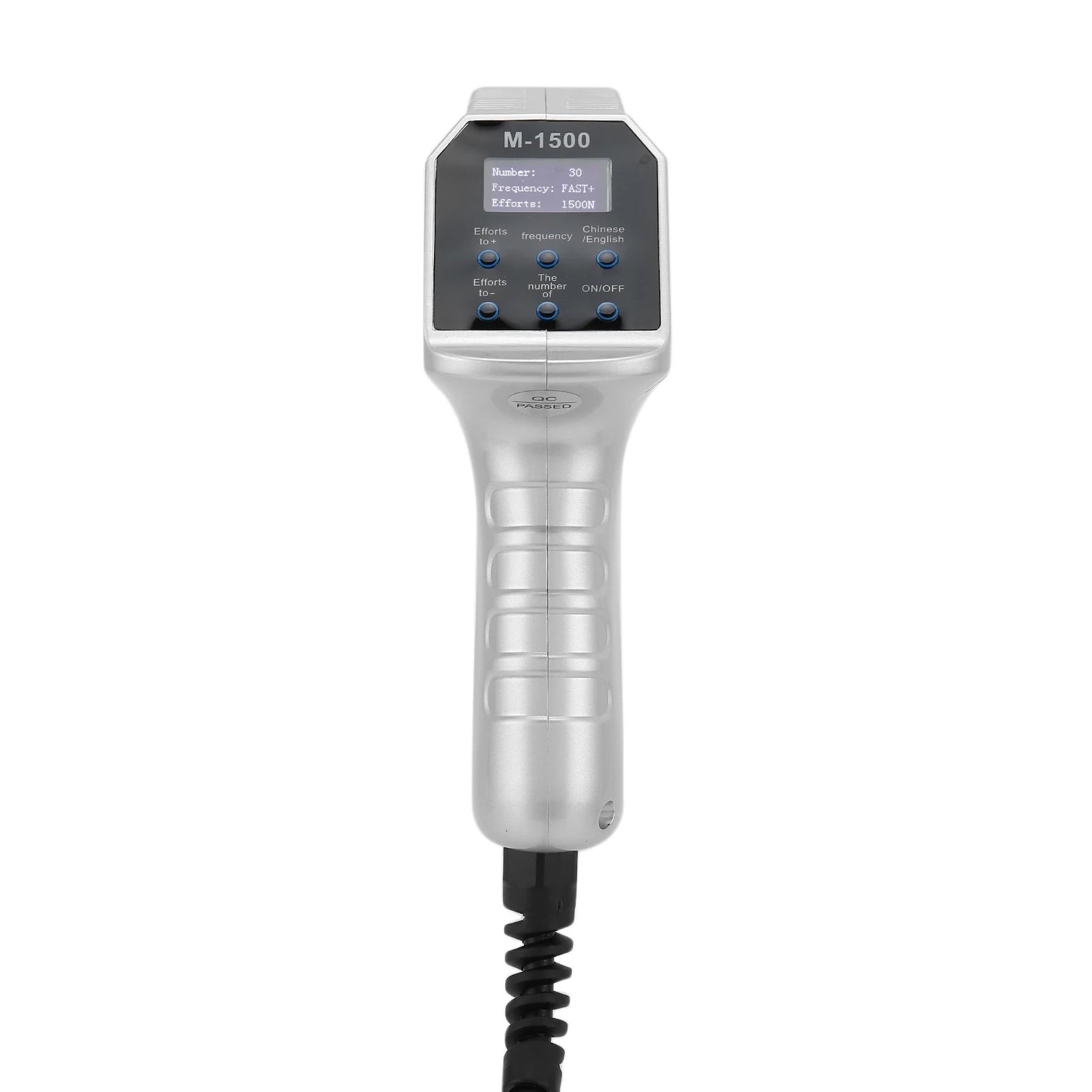 Electric Spine Massager 1500N Electric Chiropractic Adjusting Tool Adjuster 30-Level Cervical Spinal Correction Gun M-1500