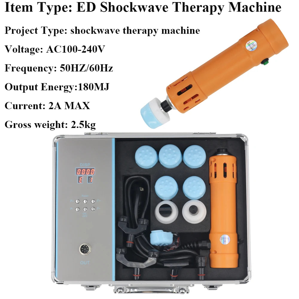 Shockwave Chiropractic Adjusting Tool 2 in 1 Massager ED Treatment Pain Relief Body Relax Muscle New Shock Wave Therapy Machine