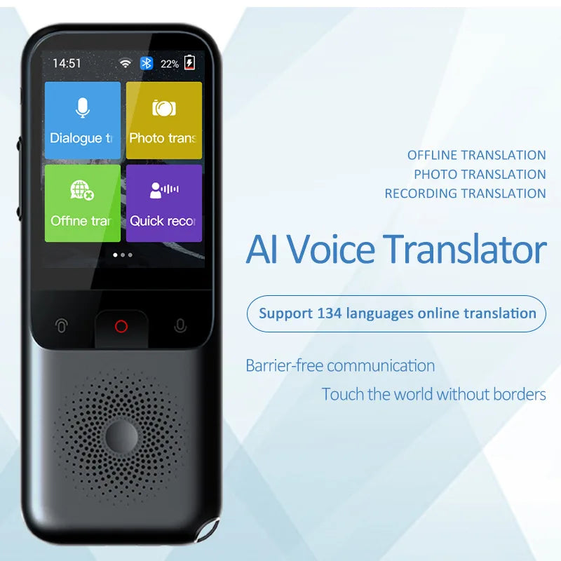 T11 Portable Smart Voice Translator 10 Countries Offline 138 Languages WIFI Photo Recording Translator Business Travel