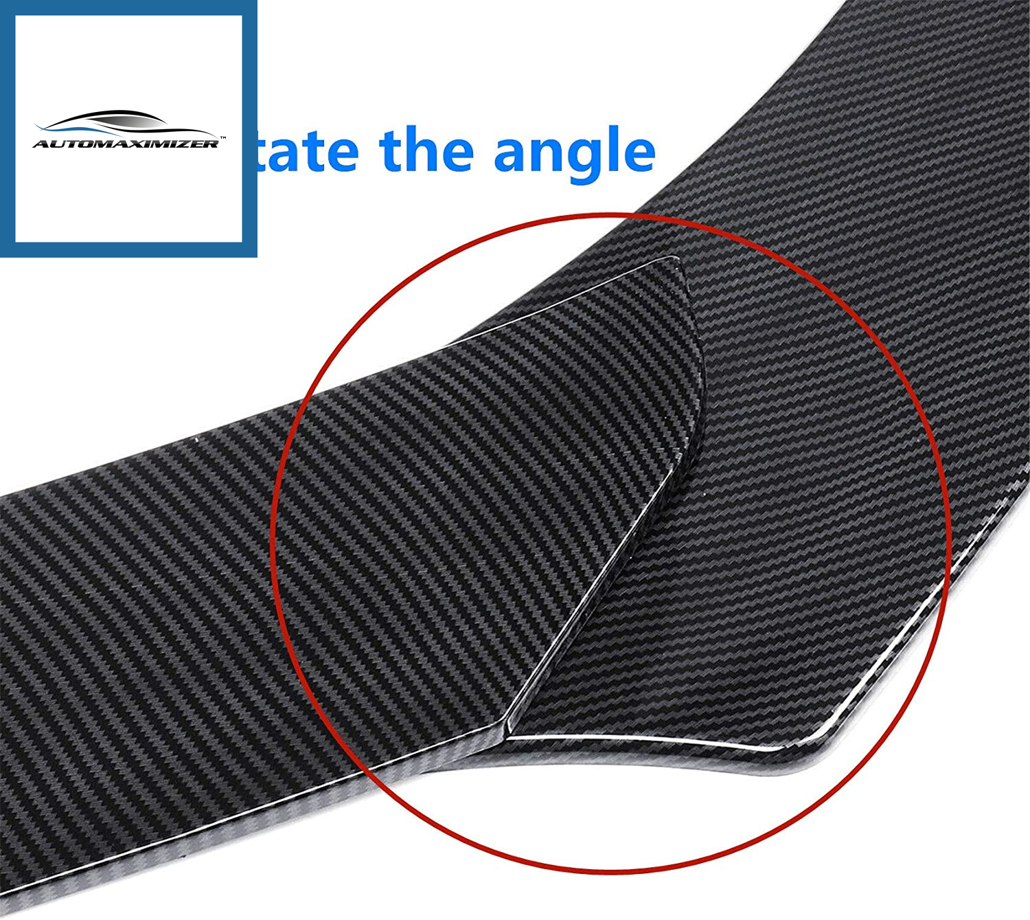 Universal Car Front Bumper Lip Chin Spoiler Splitter Body Kit Carbon Fiber Style