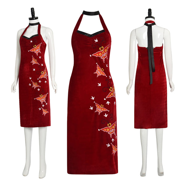 Resident Evil 4 Remake Ada Wong Cosplay Costume Sexy Qipao Halloween Exhibition Suit