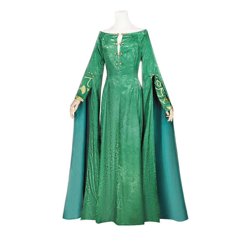 Alicent Hightower Cosplay House of The Dragon Youth Alicent Costume Green Dress Halloween Party Suit