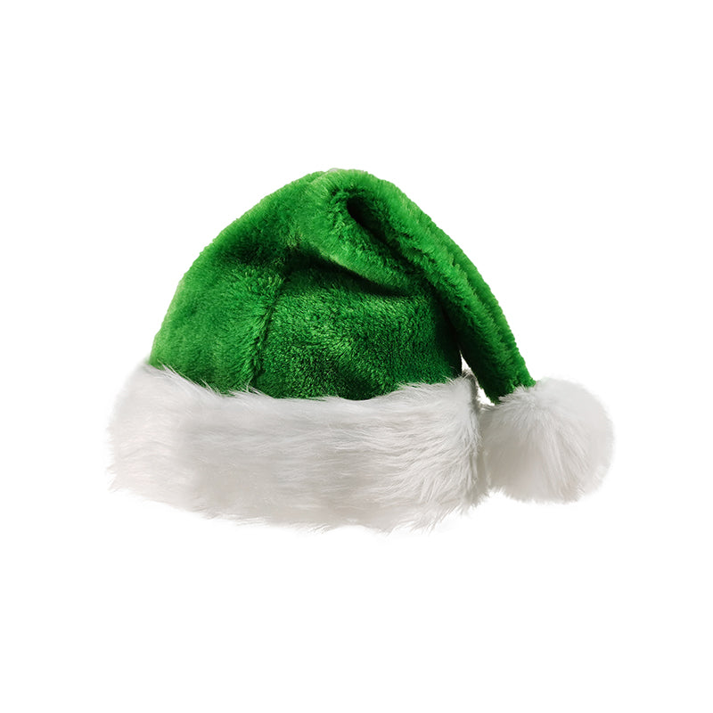 Christmas Hat Santa Hat Green Velvet Classic Hat Holiday Party Hat(4 pieces)