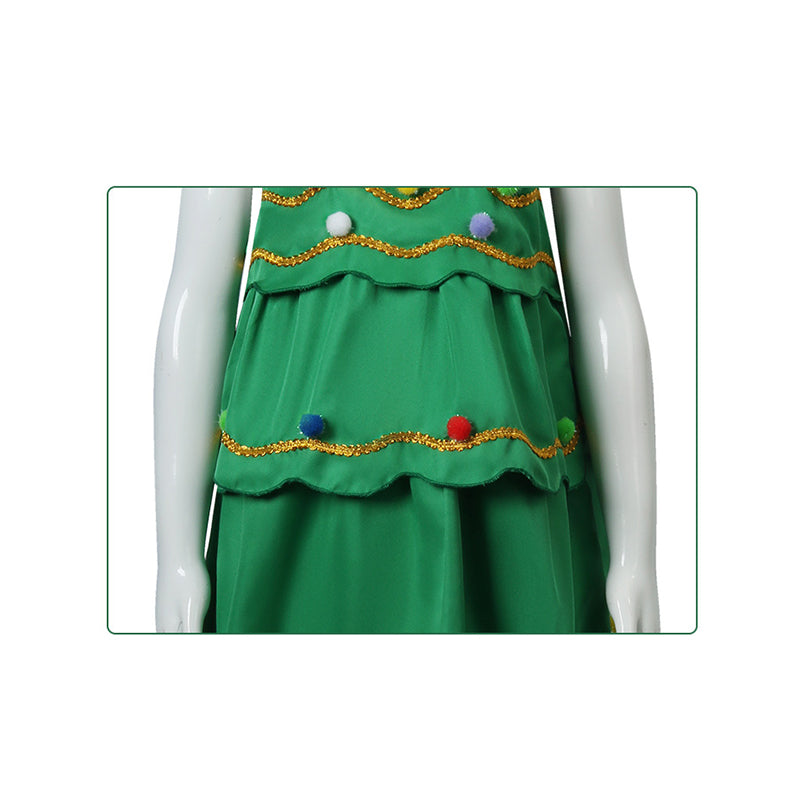 Christmas Costume Christmas Tree Dress For Girls Holiday Party Suit