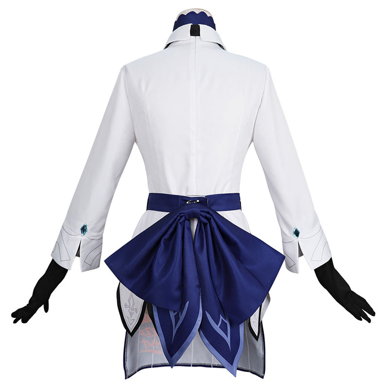 Genshin Impact Pizza Hut Eula Cosplay Costume Anime Girl Eula Waiter Dress Uniform Outfit