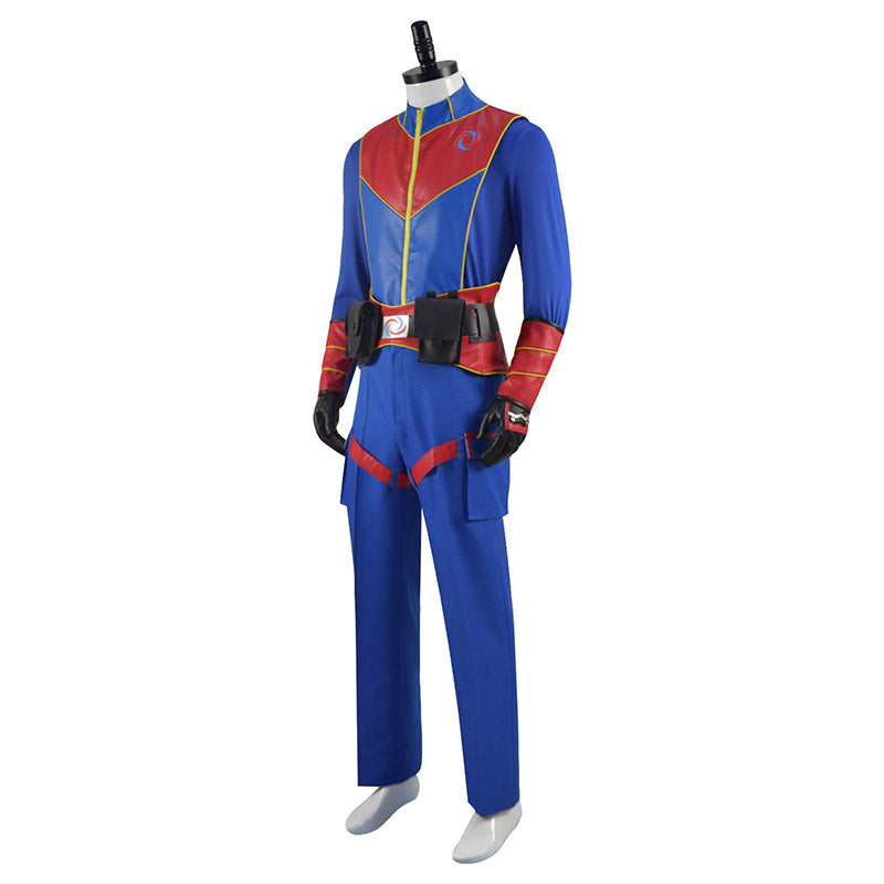 Henry Danger Costume Captain Man Cosplay Blue Uniform For Adult Men