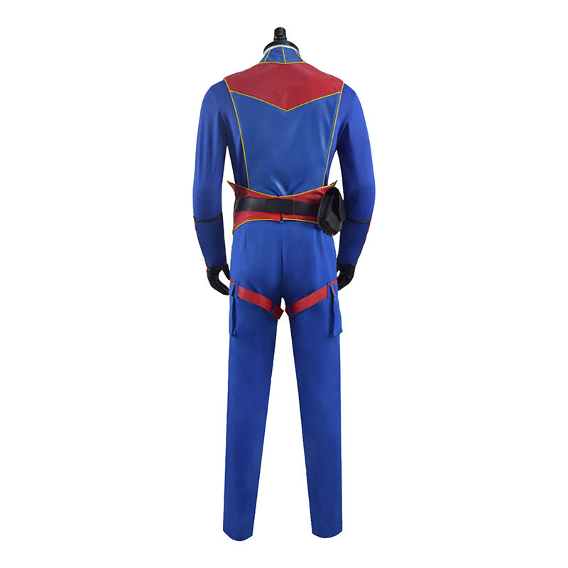 Henry Danger Costume Captain Man Cosplay Blue Uniform For Adult Men