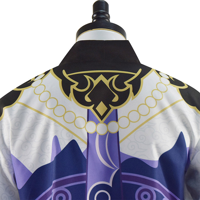 Genshin Impact Keqing Cosplay Summer Kimono Purple Cardigan Coat Shawl Cloak