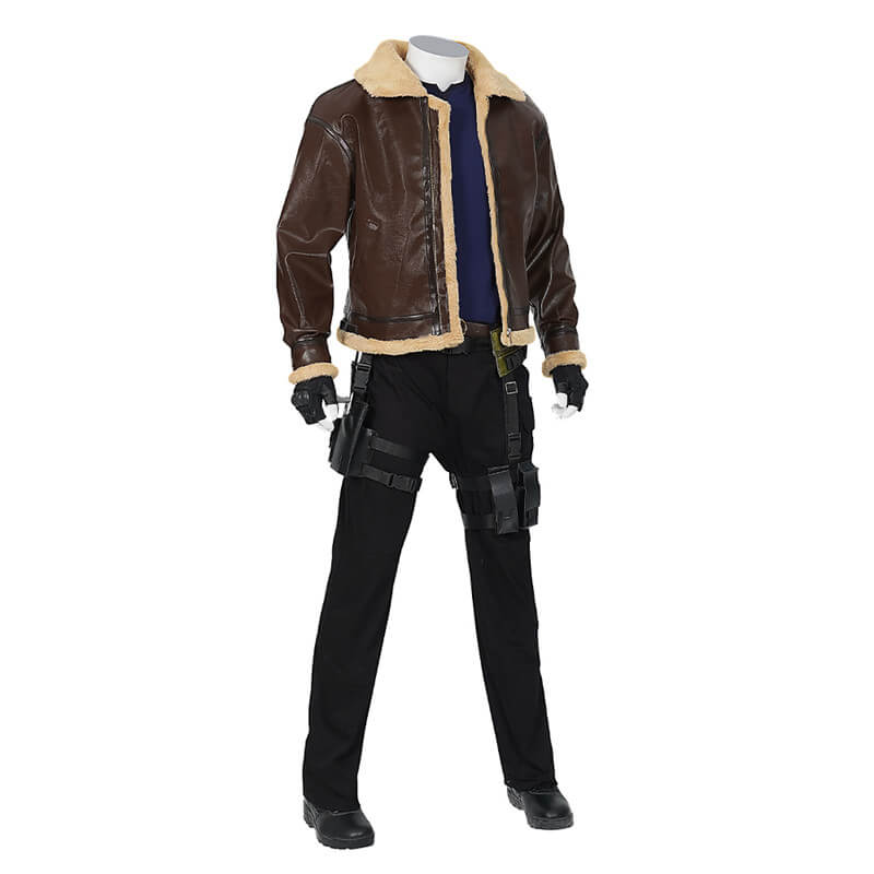 Leon Scott Kennedy Cosplay Game Resident Evil 4 Remake Leon Battle Suit Uniform Costume