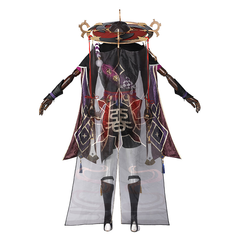 Scaramouche Cosplay Genshin Impact Costume Game Suit Japanese Wooden Shoes