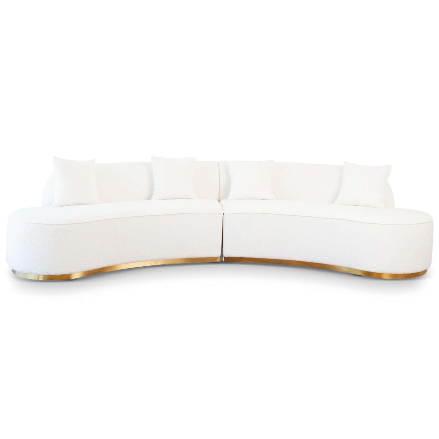 Athens Mid Century Modern Boucle Fabric 141.7' Sofa