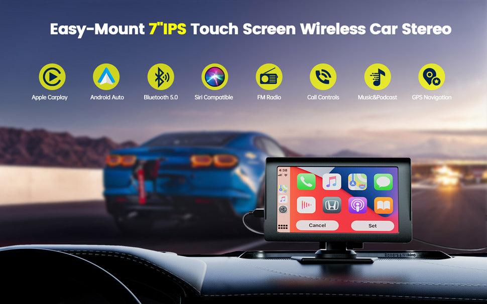 Universal Car Radio Android Auto Apple Carplay Stereo Touch Screen  Bluetooth 7