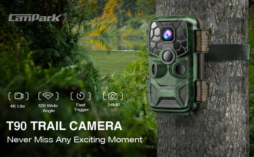 Voopeak T90 4K 24MP WiFi Bluetooth Trail Camera With Low Glow Night Vision（Only available in the AU）