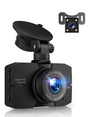 Campark Dash Cam 1080P Full HD DVR cámara de salpicadero para coches con pantalla IPS de 3 pulgadas Super visión nocturna 170° gran ángulo G-sensor Loop grabación y monitor de estacionamiento 