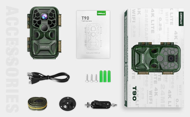 Voopeak T90 4K 24MP WiFi Bluetooth Trail Camera With Low Glow Night Vision(Only available in the AU)