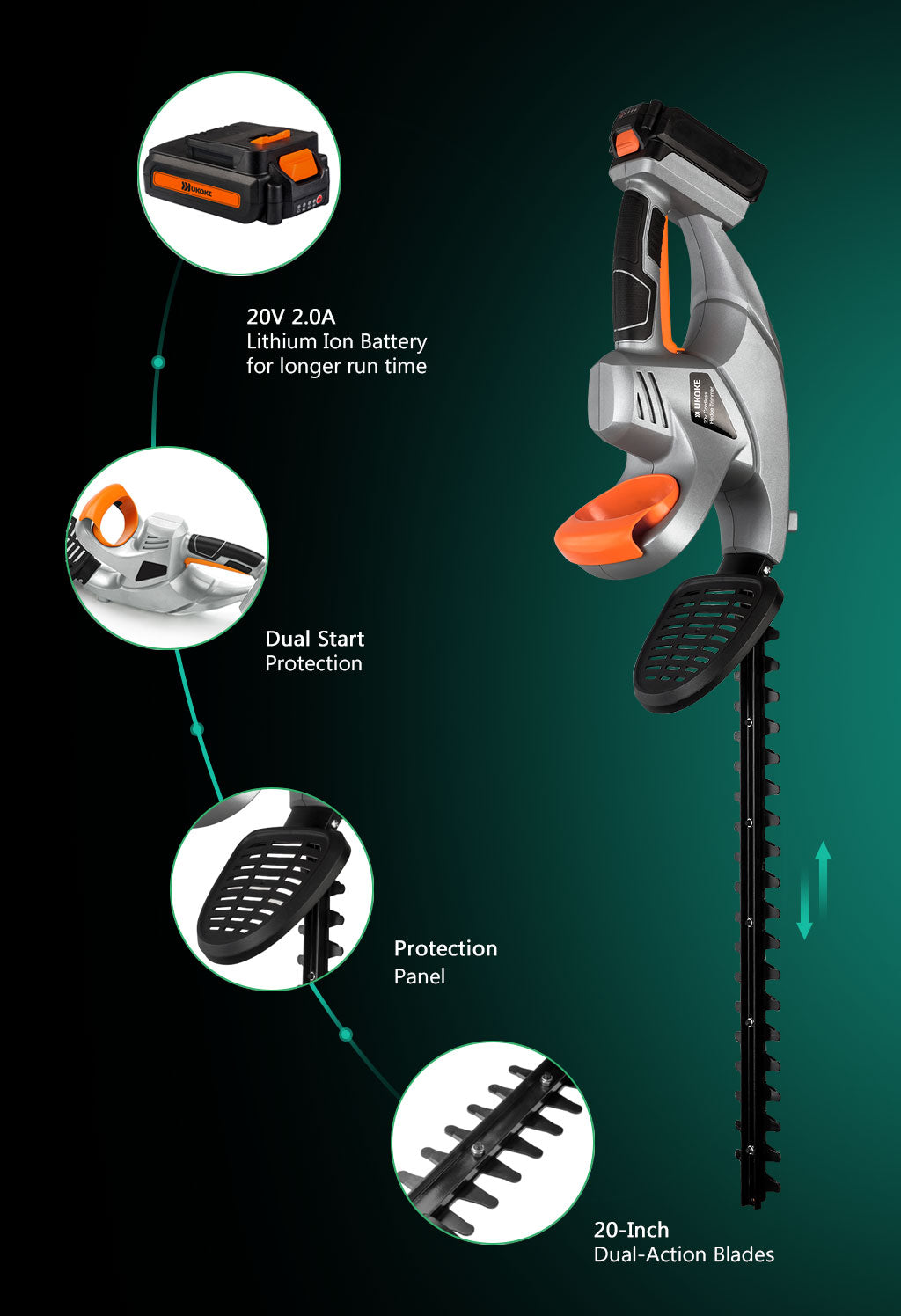 cordless hedge trimmer