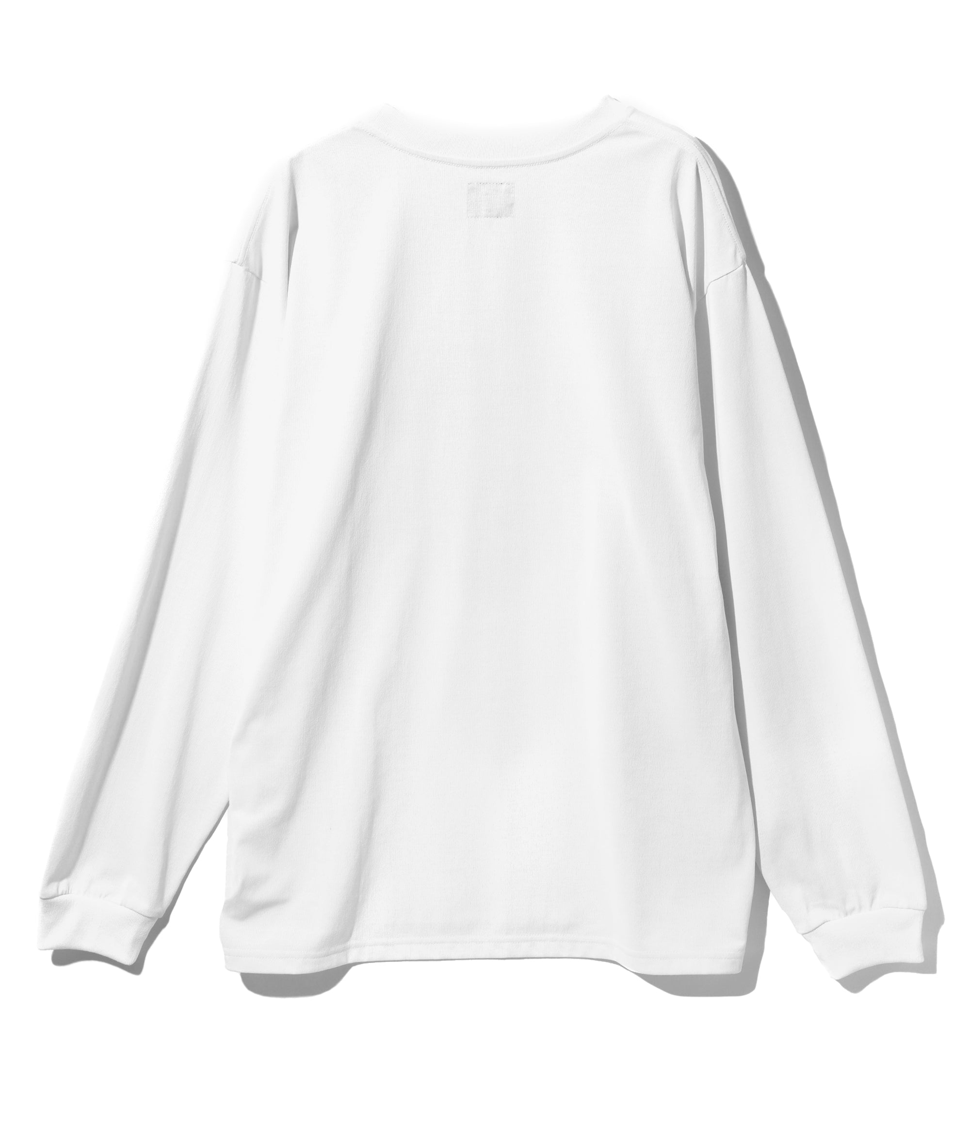 L/S Crew Neck Tee - White - Poly Jersey