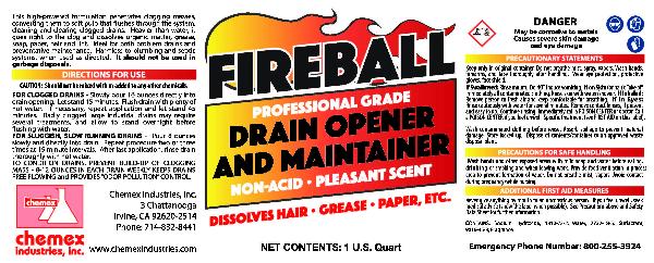 FIREBALL Professional Grade Drain Opener & Maintainer (12 Quarts/Case)