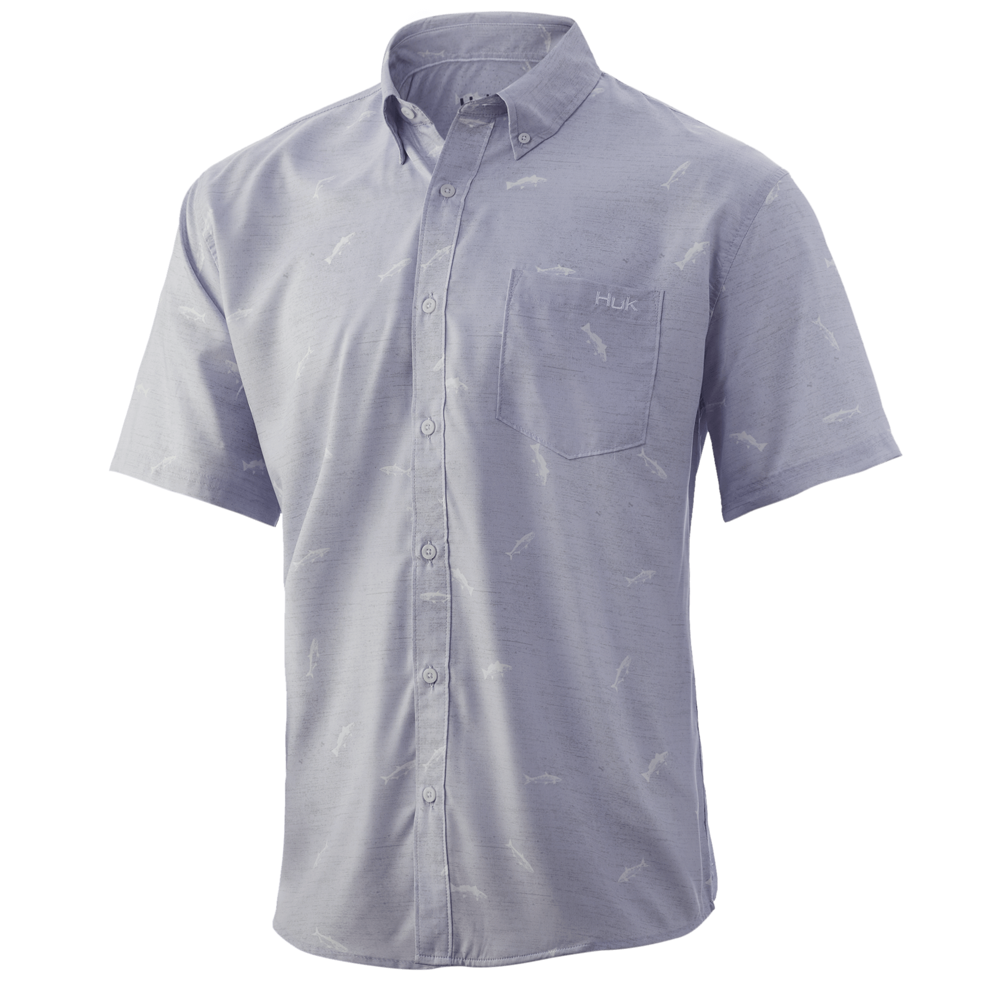 Marsh Teaser Short Sleeve Sport Shirt- Lavender Blue