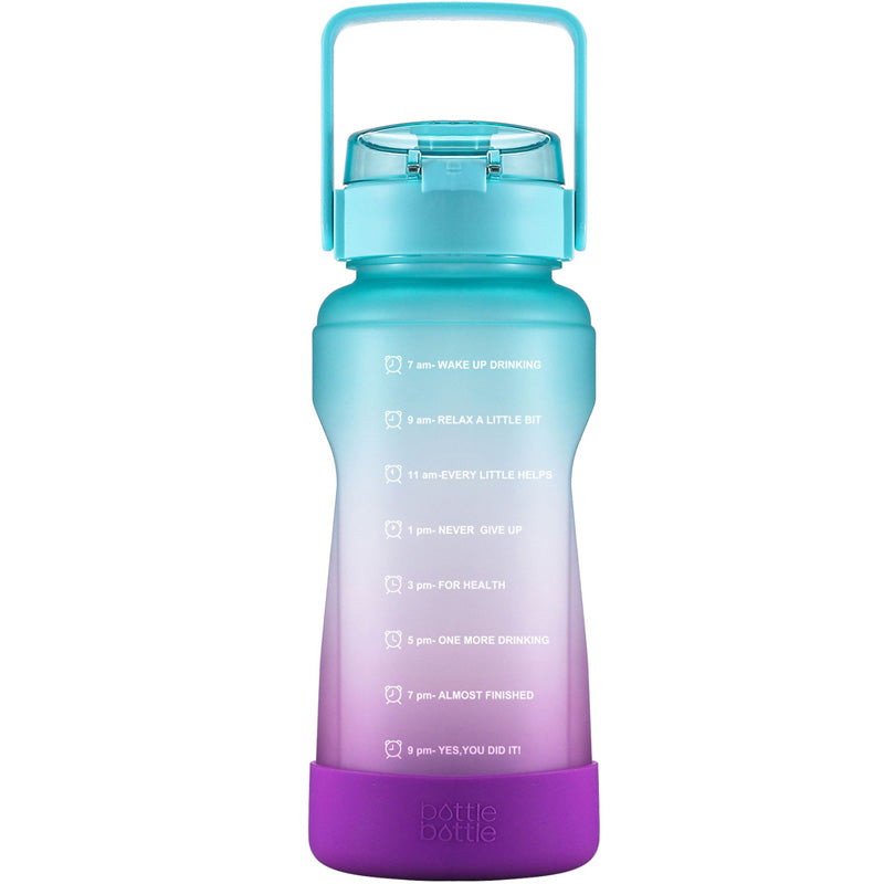 BOTTLE BOTTLE Large Half Gallon/64oz motivational Water Bottle blue purple 