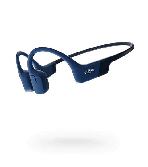 SHOKZ OpenSwim - Bone Conduction MP3 Waterproof Headphones for Swimming -  Open-Ear Wireless Headphones, with Nose Clip and Earplug (Blue)