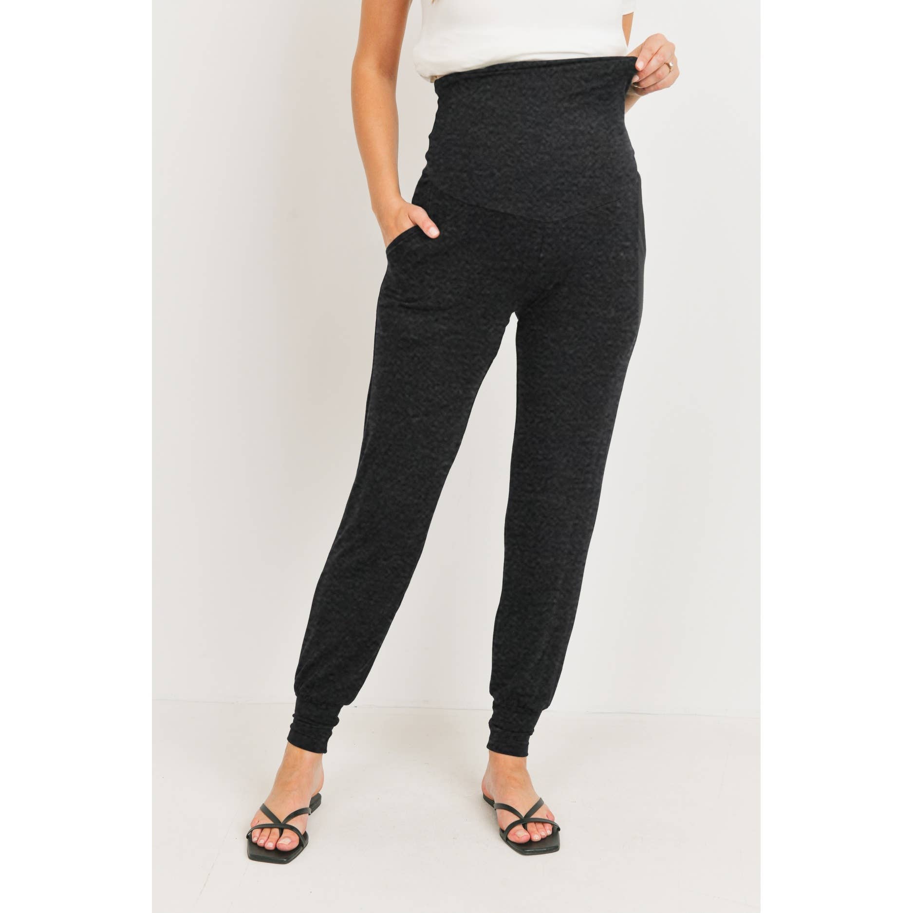 Foldover Jogger Pants with Pockets