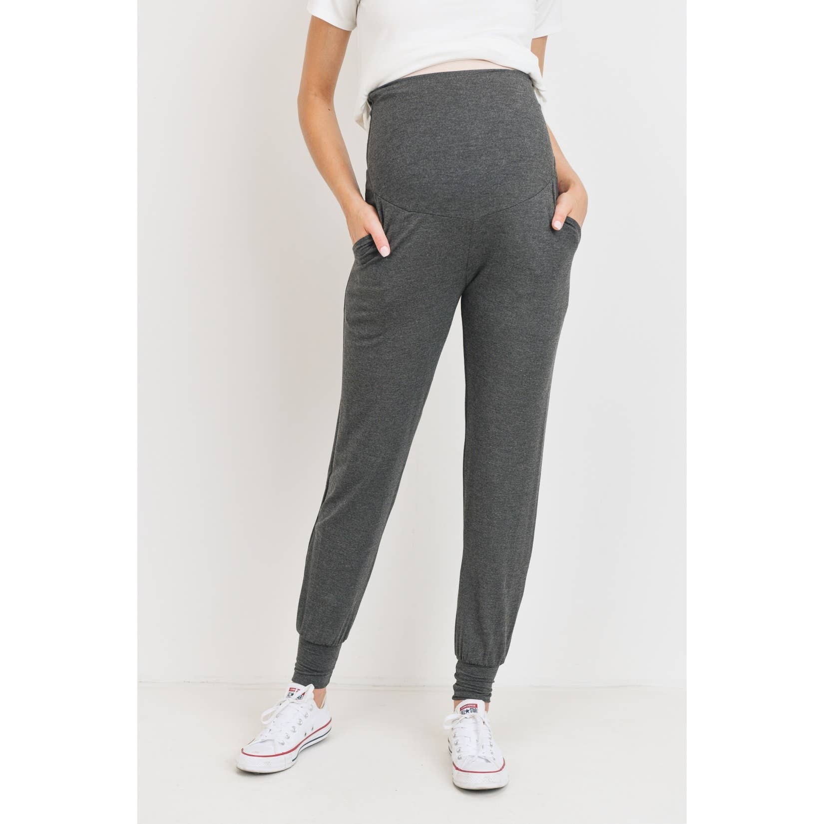 Foldover Jogger Pants with Pockets