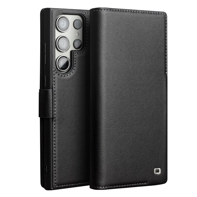 Premium Leather Flip Phone Cover Case For Samsung Galaxy S23 S22