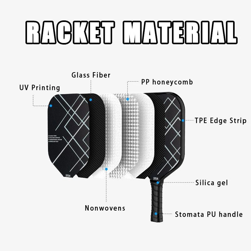 Defensive Fiberglass Pickleball Paddles Set