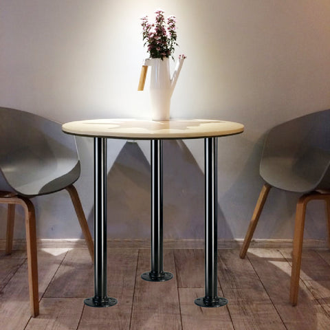 1" × 28" 28" Industrial Grey Pipe Table Legs Set of 4 Rustic DIY Desk Legs 