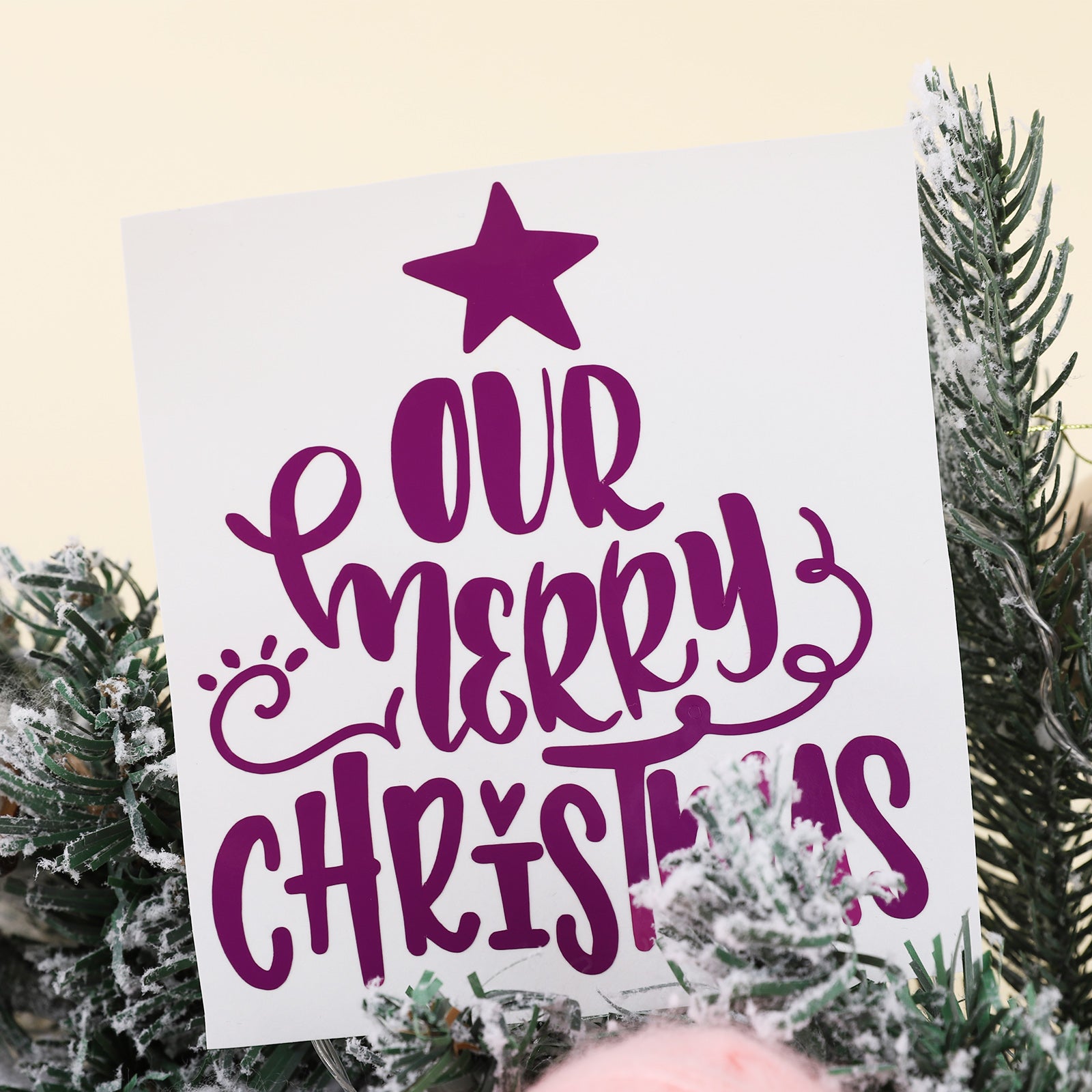 Our merry chrsitmas glossy vinyl desing