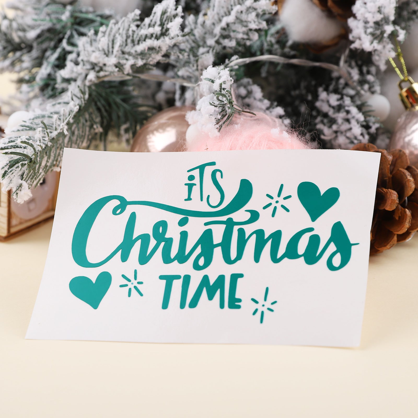 It's christmas time glossy vinyl design