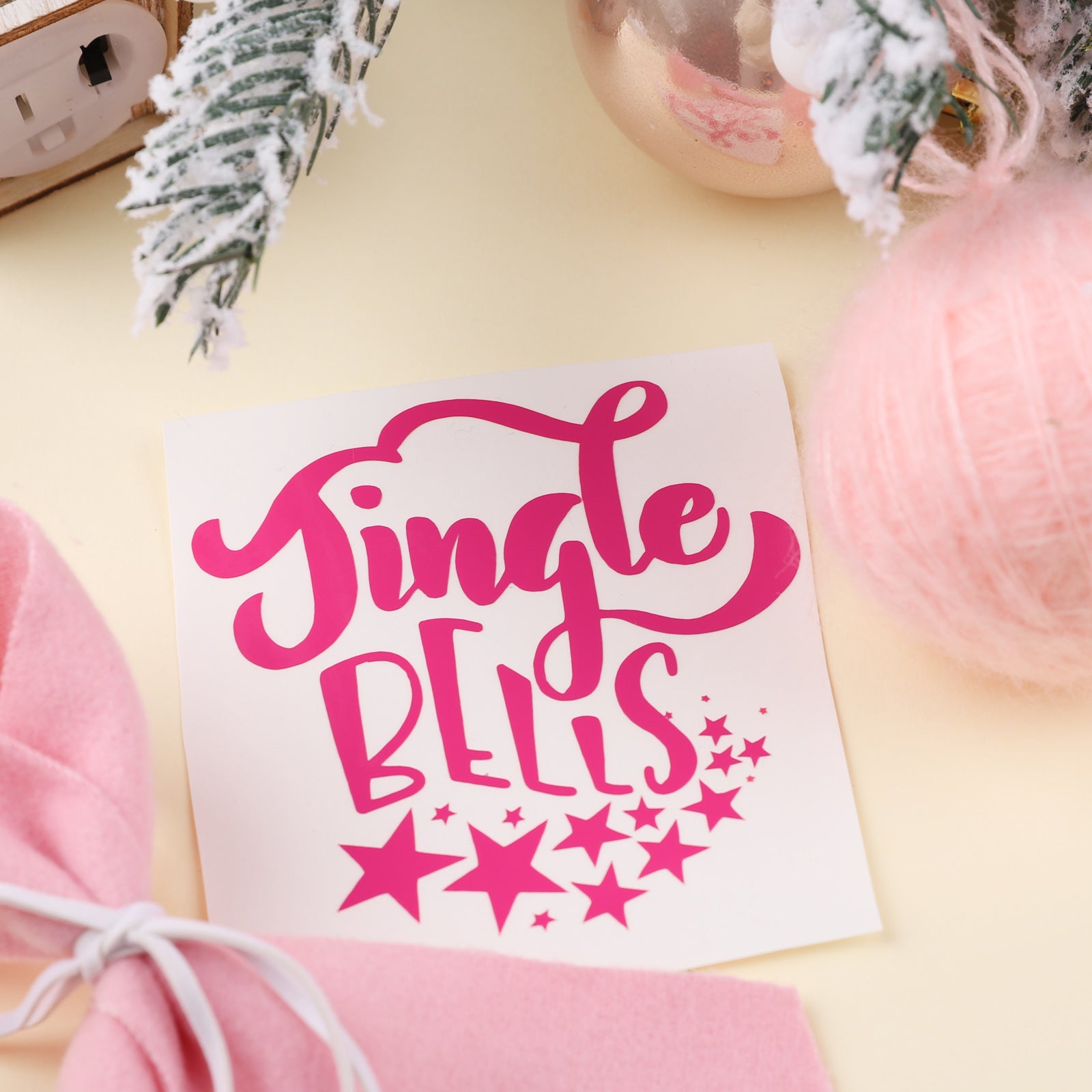 Jingle Bells and stars vinyl design