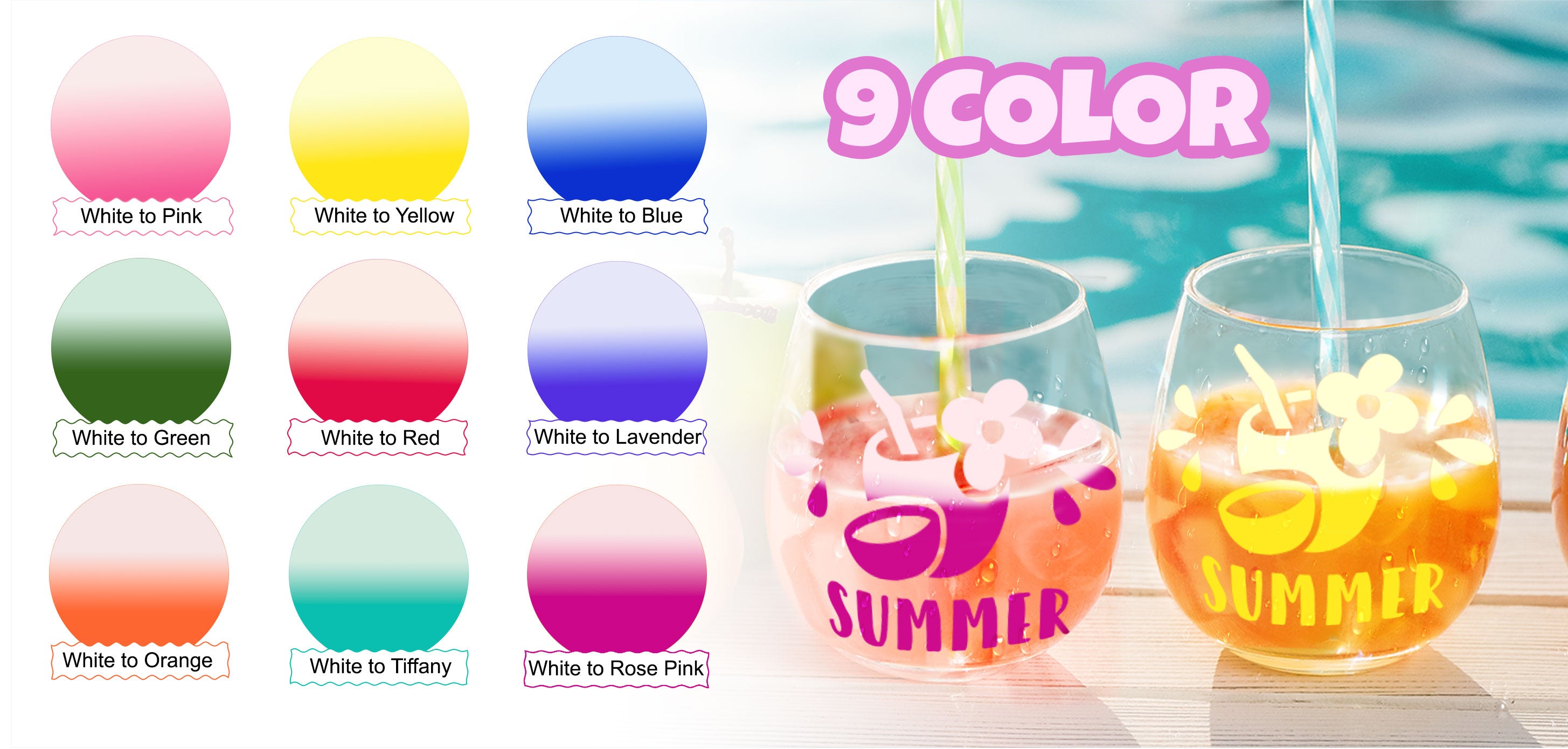 NEW Cold Color Changing Vinyl Sheets Pack