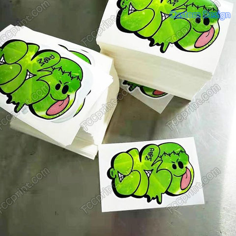 full color eggshell stickers