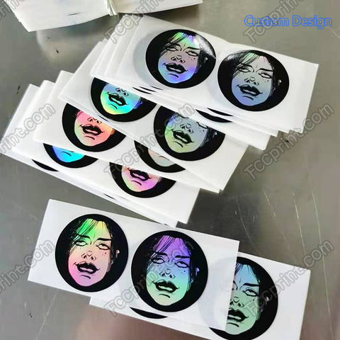 hologram eggshell stickers