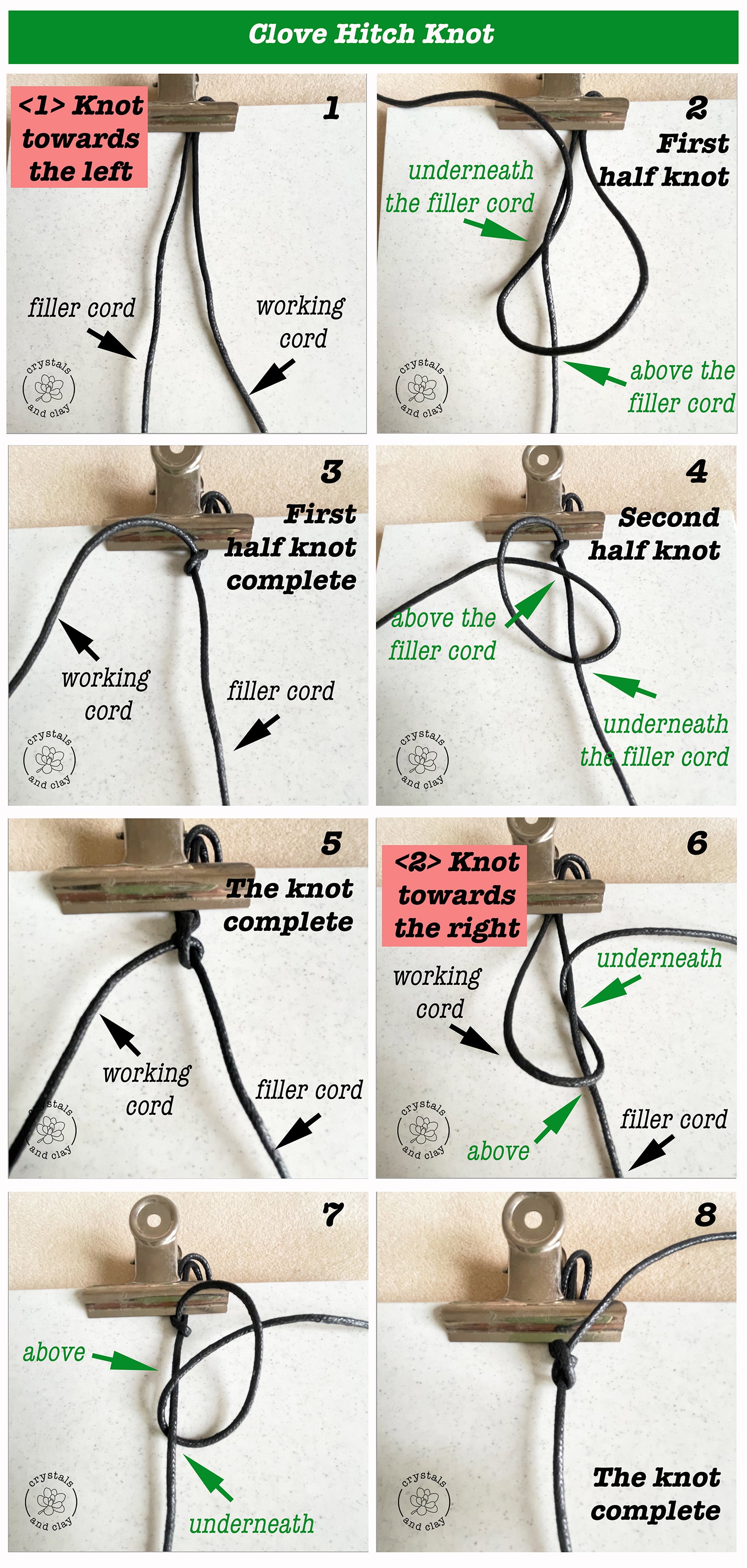 how to make clove hitch knot