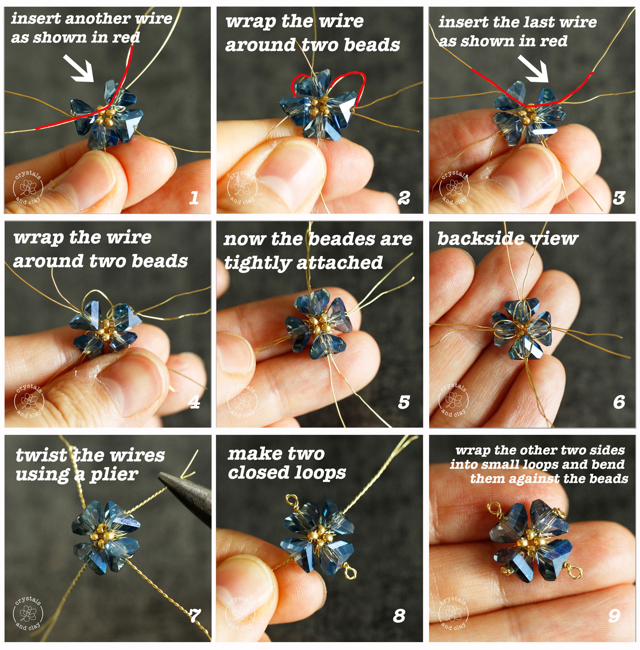 Flower Wire Wrap Tutorial - Medium Wire Flower with Bead 