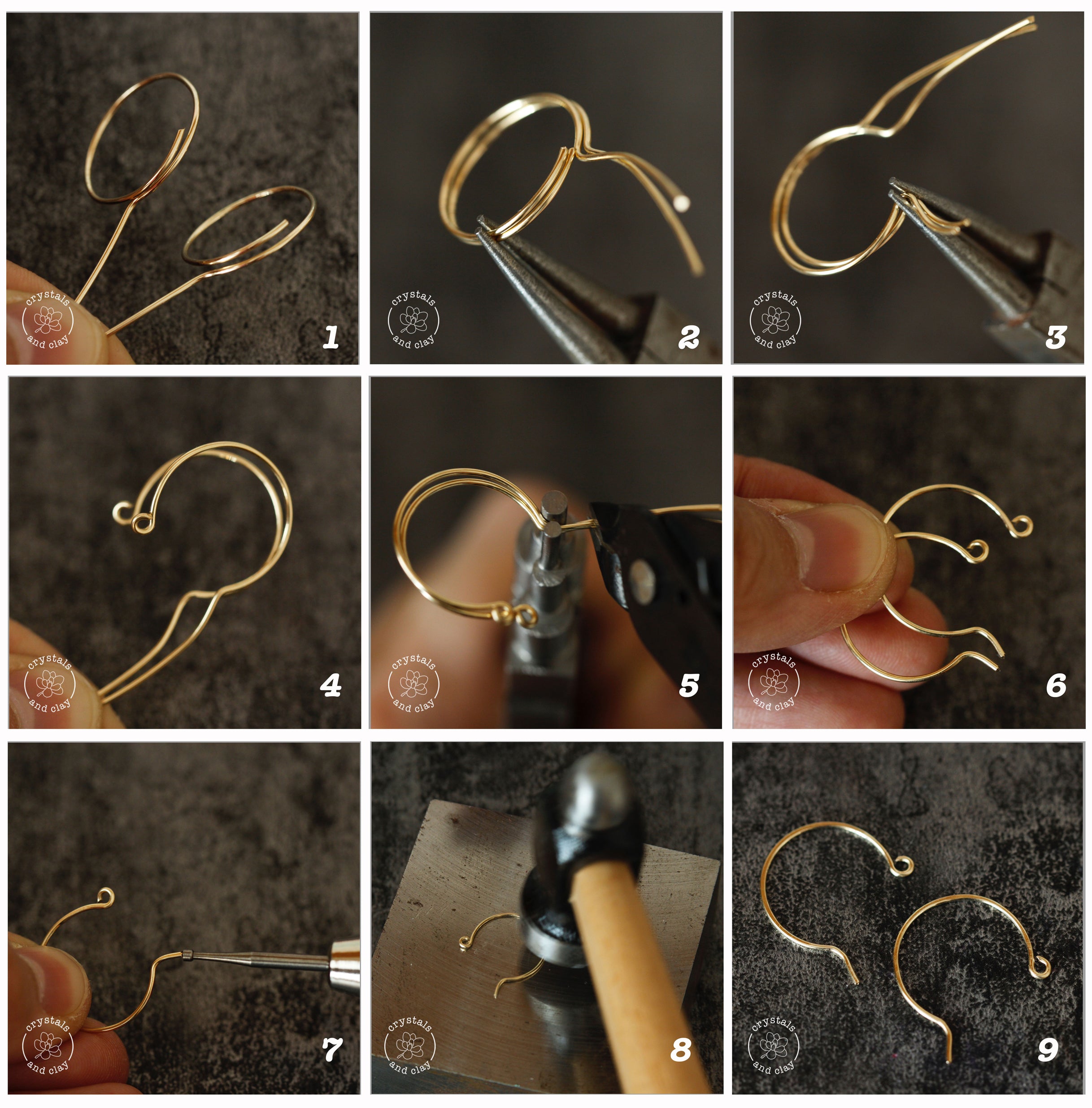 Jewelry Making Basics 4 – Five Ways To make Ear Wires – Crystals