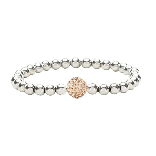 RC - Ireland Beaded Bracelet - Rose Gold/Silver