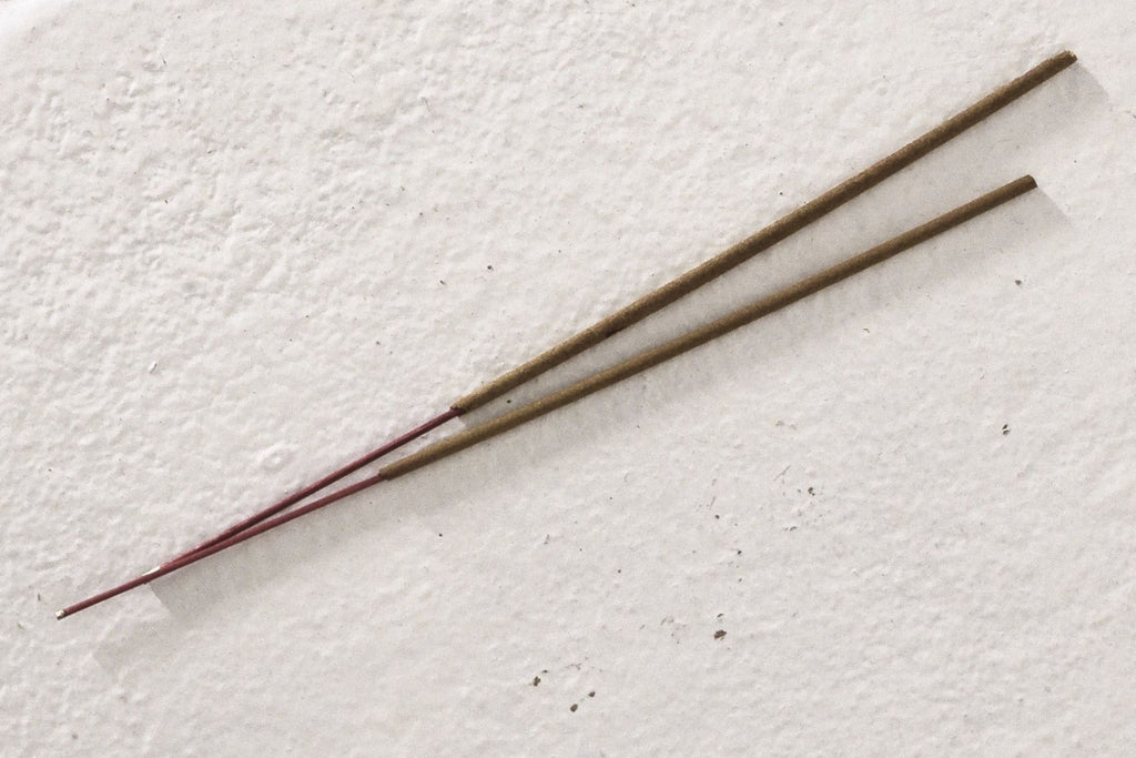 Incense stick with bamboo center