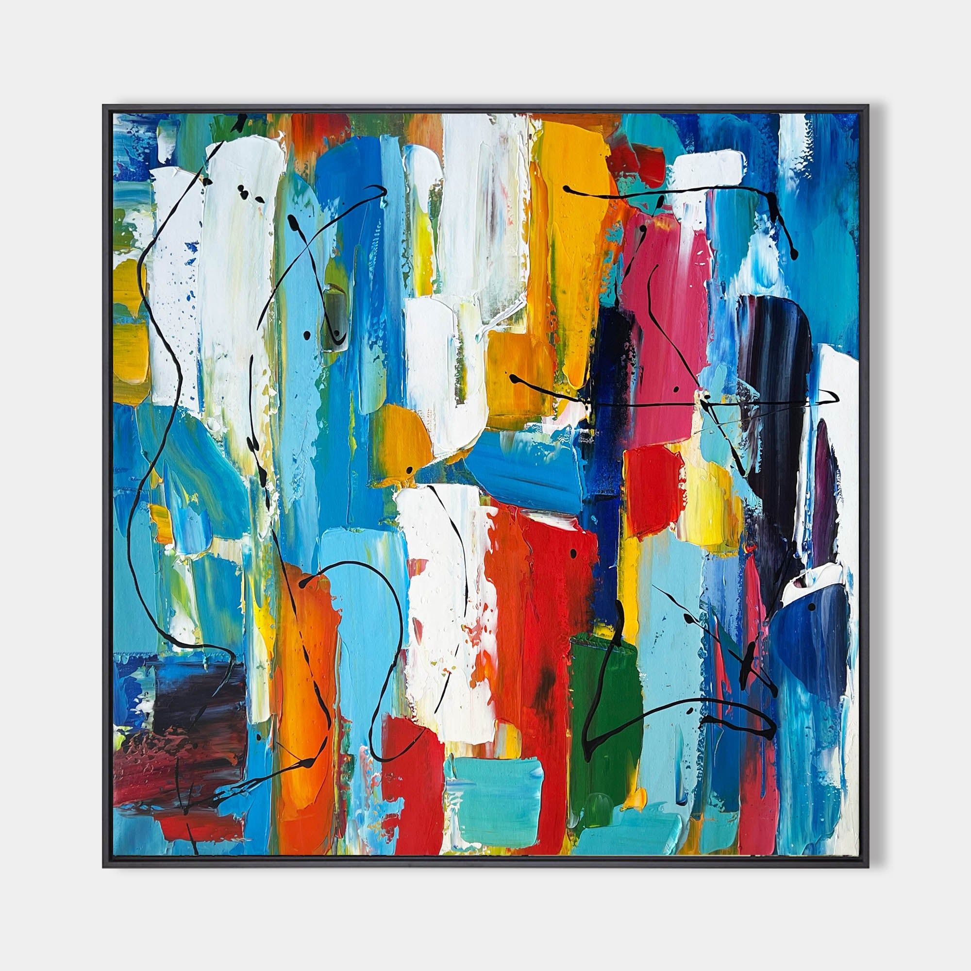 Colorful Square Abstract Painting #ABAS60