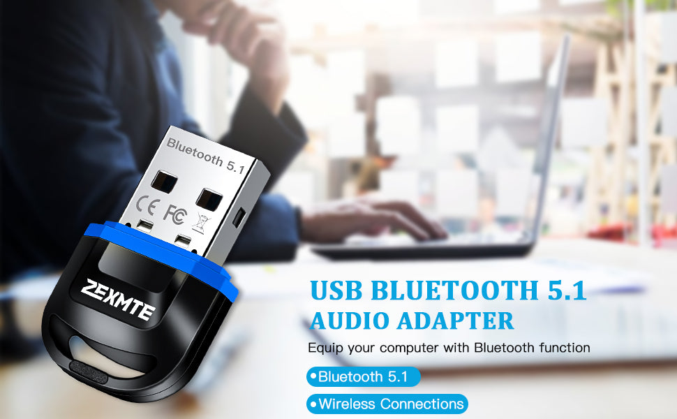 ZEXMTE Bluetooth Adapter PC, Langstrecken USB Bluetooth Dongle 5.1 EDR,  150M Bluetooth Stick für Desktop, Laptop, Tastatur, Maus, Headsets, Duale  Antenne Dongle für PC Windows10/11, Plug & Play: : Computer &  Zubehör